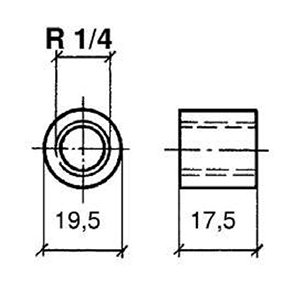 Veratron Pyrometer Sensor Threaded Bushing f/Welding to Manifold f/Thermocoupler Element [N03-320-266] - Essenbay Marine