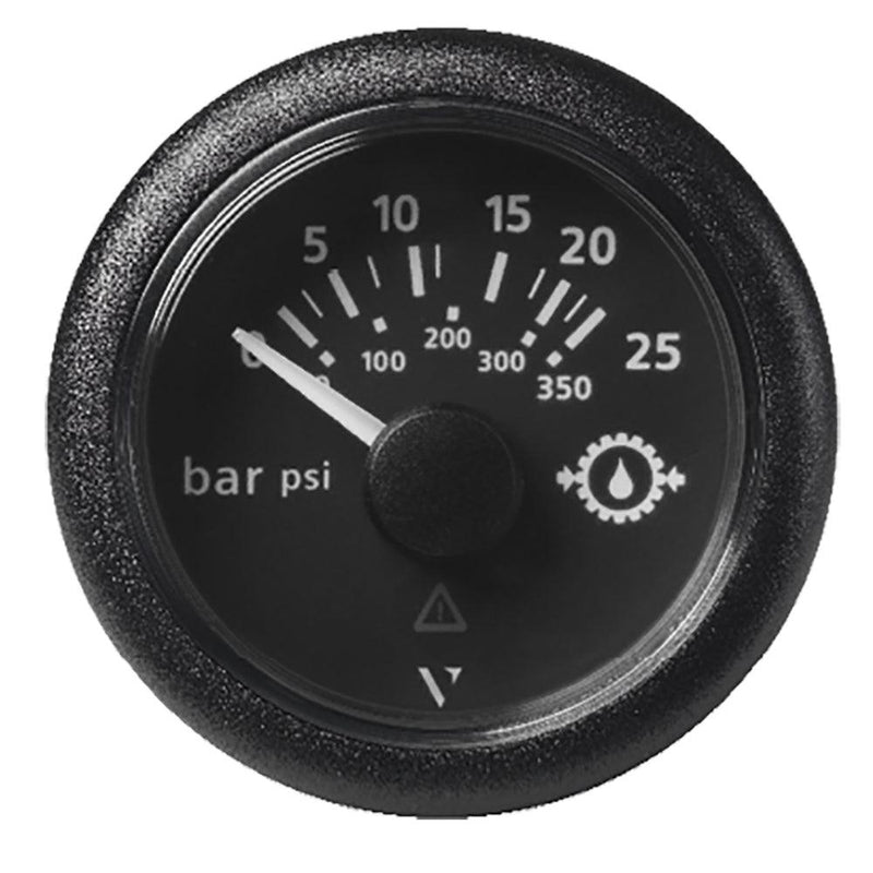 Veratron 52MM (2-1/16") ViewLine Transmission Oil Pressure 25 Bar/350 PSI - Black Dial  Round Bezel [A2C59514136] - Essenbay Marine