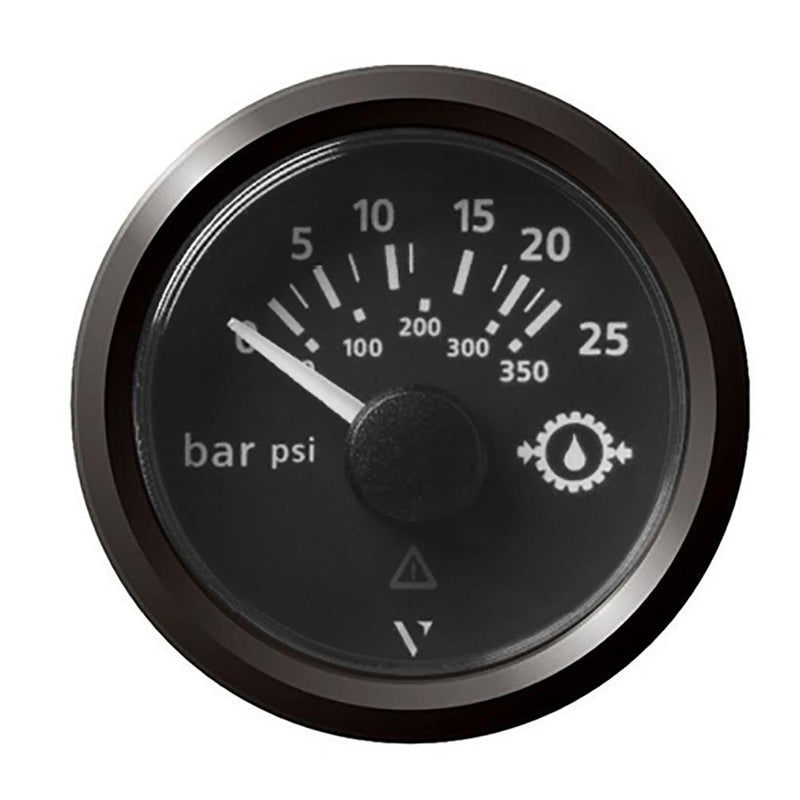 Veratron 52MM (2-1/16") ViewLine Transmission Oil Pressure 25 Bar/350 PSI - Black Dial  Triangular Bezel [A2C59514139] - Essenbay Marine