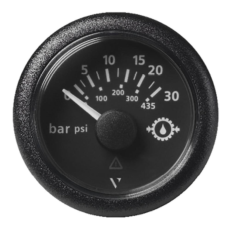 Veratron 52MM (2-1/16") ViewLine Transmission Oil Pressure 30 Bar/435 PSI - Black Dial  Round Bezel [A2C59514141] - Essenbay Marine