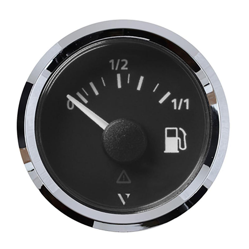 Veratron 52MM (2-1/16") ViewLine Fuel Level Gauge 0-1/1 - 3-180 OHM - Black Dial  Chrome Triangular Bezel [A2C59514083] - Essenbay Marine