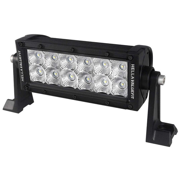 Hella Marine Value Fit Sport Series 12 LED Flood Light Bar - 8" - Black [357208001] - Essenbay Marine