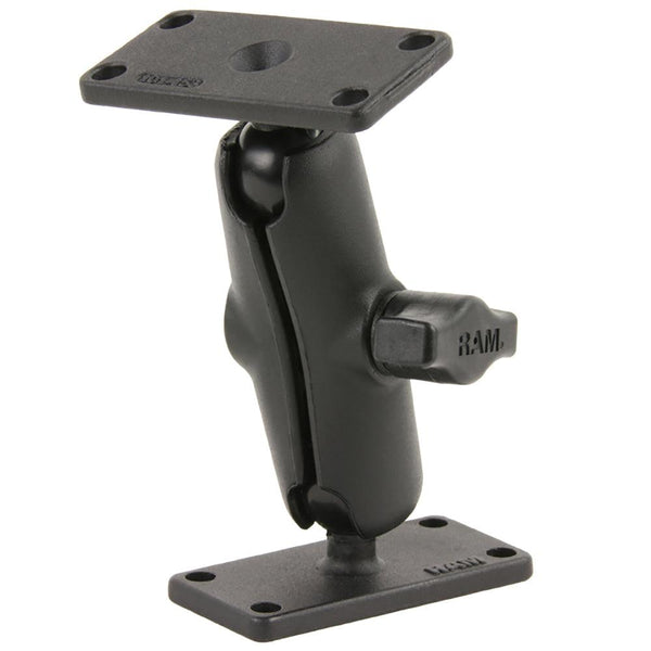 RAM Mount Double Ball Mount w/Two 1.5" x 3" Plates [RAM-B-102U-153] - Essenbay Marine