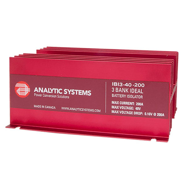 Analytic Systems 200A, 40V 3-Bank Ideal Battery Isolator [IBI3-40-200] - Essenbay Marine