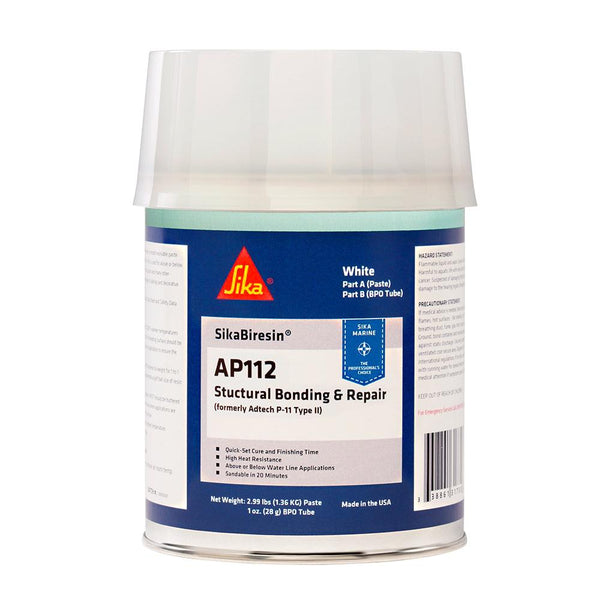 Sika SikaBiresin AP112 + BPO Cream Hardener - White - Quart [611395] - Essenbay Marine
