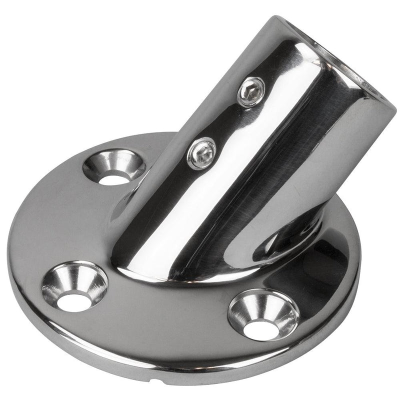 Sea-Dog Rail Base Fitting 2-3/4" Round Base 45 316 Stainless Steel - 1" OD [280451-1] - Essenbay Marine