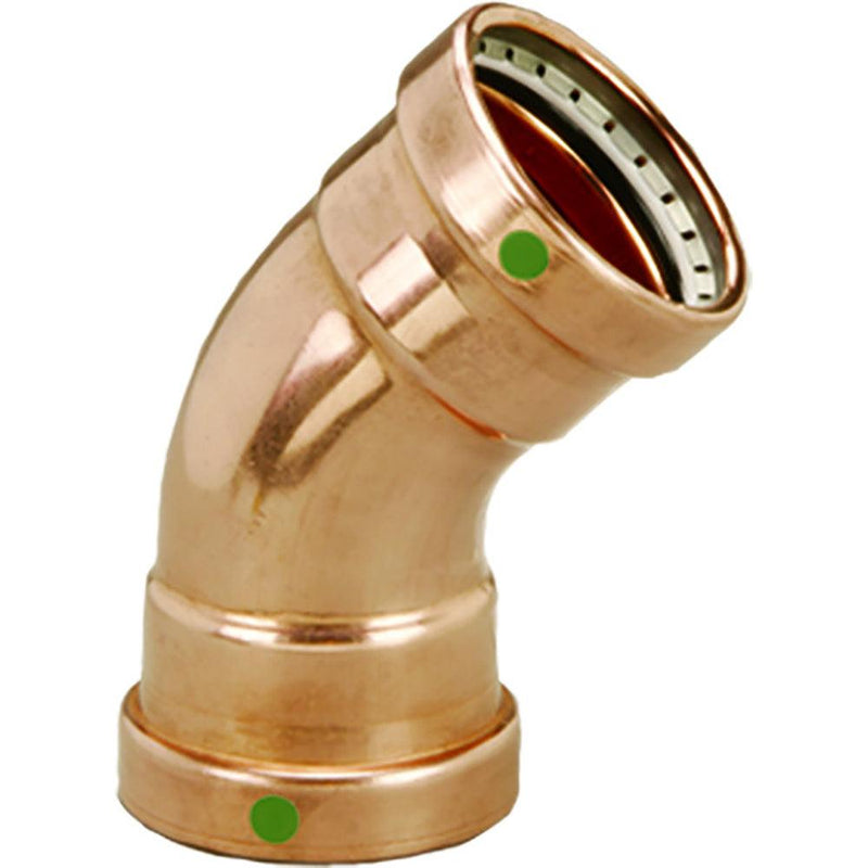 Viega ProPress 2-1/2" - 45 Copper Elbow - Double Press Connection - Smart Connect Technology [20653] - Essenbay Marine