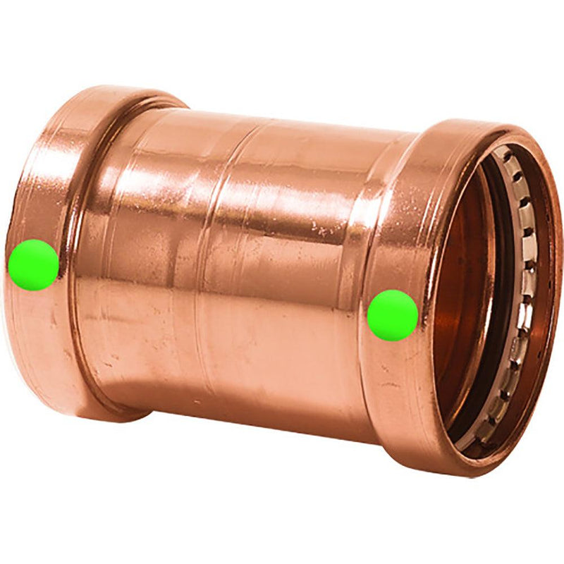 Viega ProPress 2-1/2" Copper Coupling w/o Stop - Double Press Connection - Smart Connect Technology [20743] - Essenbay Marine