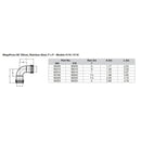 Viega MegaPress 2" 90 Stainless 304 Elbow - Double Press Connection - Smart Connect Technology [95025] - Essenbay Marine