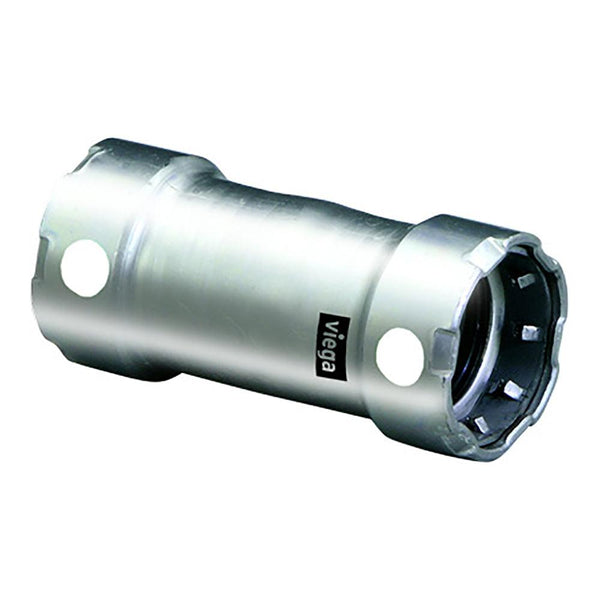 Viega MegaPress 1/2" Stainless Steel 304 Coupling w/o Stop - Double Press Connection - Smart Connect Technology [95310] - Essenbay Marine