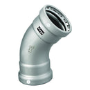 Viega MegaPress 2-1/2" 45 Carbon Steel Elbow w/FKM - Double Press Connection - Smart Connect Technology [26530] - Essenbay Marine