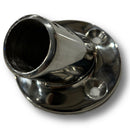 60 Degree Round Base for 1" Tube Rail Fitting, SS, Marine Hardware, SSFB66140 - Essenbay Marine