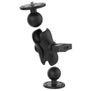RAM Mount RAM Double Ball Mount w/1/4"-20 Male Thread - Short Arm [RAM-101AU-B] - Essenbay Marine