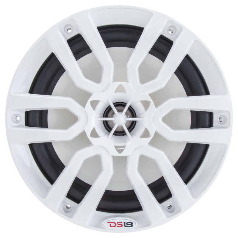 DS18 HYDRO 8" 2-Way Marine Speakers w/RGB LED Lights 375W - White [NXL-8] - Essenbay Marine