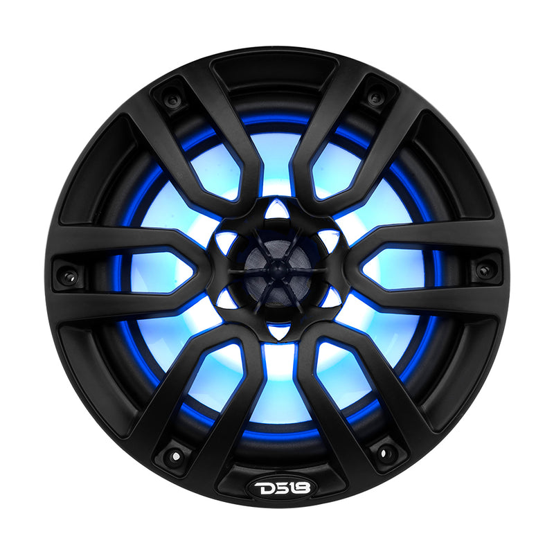 DS18 HYDRO 8" 2-Way Marine Speakers w/RGB LED Lights 375W - Matte Black [NXL-8BK] - Essenbay Marine