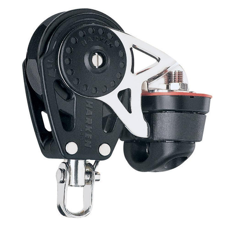 Harken 40mm Carbo Single Ratchet Block w/Swivel Becket  Cam Cleat [2610] - Essenbay Marine