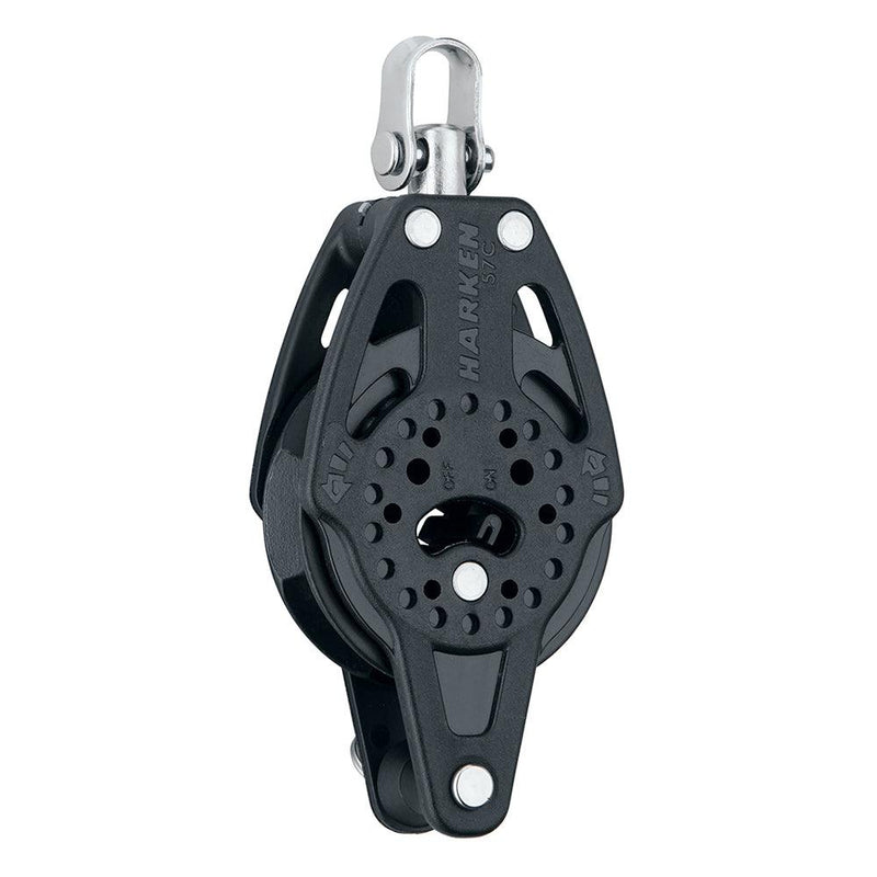 Harken 57mm Carbo Single Ratchet Block w/Swivel  Becket [2136] - Essenbay Marine