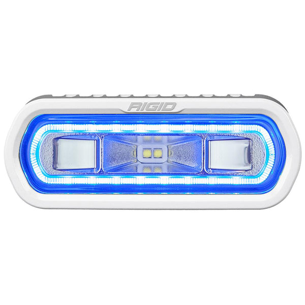 RIGID Industries SR-L Series Marine Spreader Light - White Surface Mount - White Light w/Blue Halo [51101] - Essenbay Marine