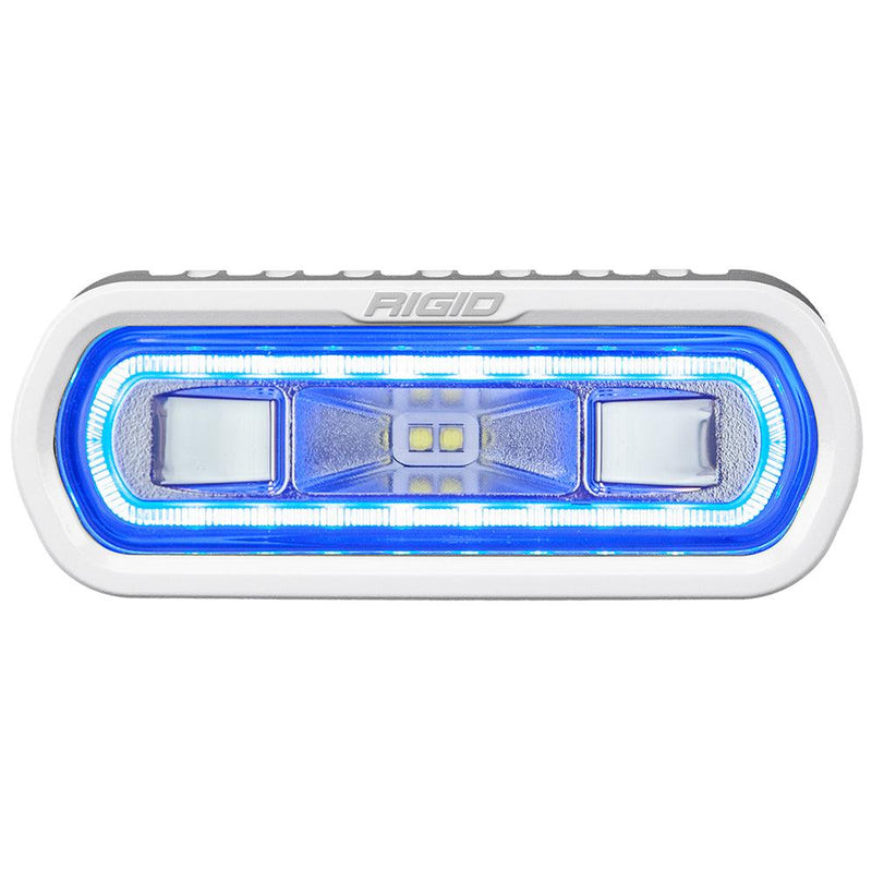 RIGID Industries SR-L Series Marine Spreader Light - White Surface Mount - White Light w/Blue Halo [51101] - Essenbay Marine