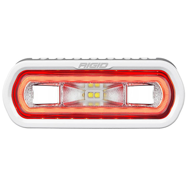 RIGID Industries SR-L Series Marine Spreader Light - White Surface Mount - White Light w/Red Halo [51102] - Essenbay Marine