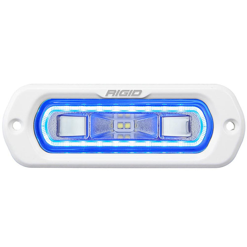 RIGID Industries SR-L Series Marine Spreader Light - White Flush Mount - White Light w/Blue Halo [51201] - Essenbay Marine