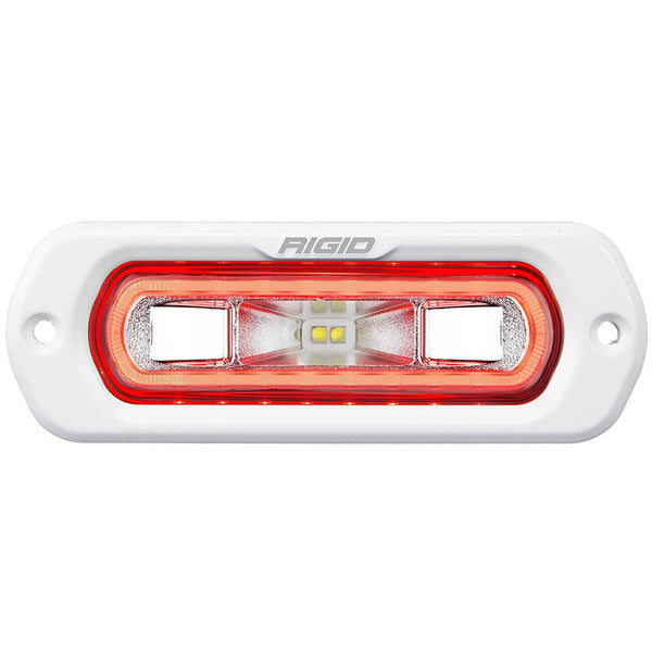 RIGID Industries SR-L Series Marine Spreader Light - White Flush Mount - White Light w/Red Halo [51202] - Essenbay Marine