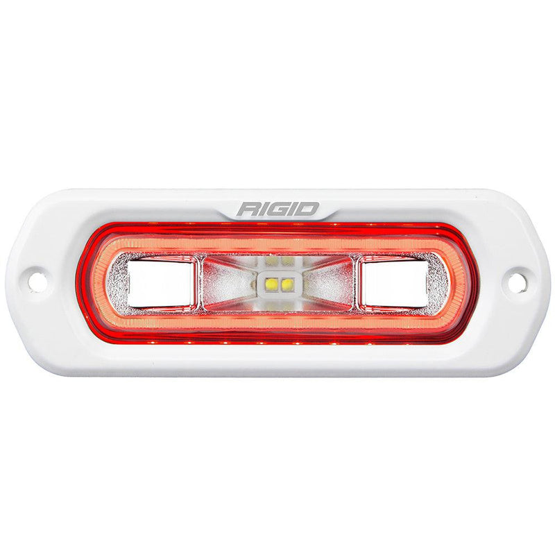 RIGID Industries SR-L Series Marine Spreader Light - White Flush Mount - White Light w/Red Halo [51202] - Essenbay Marine