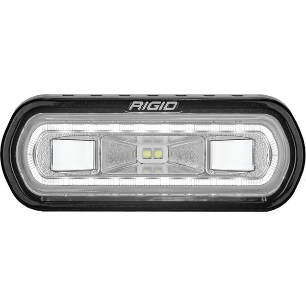 RIGID Industries SR-L Series Marine Spreader Light - Black Surface Mount - White Light w/White Halo [52100] - Essenbay Marine