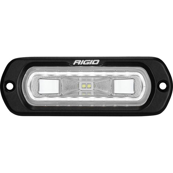 RIGID Industries SR-L Series Marine Spreader Light - Black Flush Mount - White Light w/White Halo [52200] - Essenbay Marine