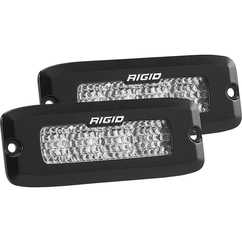 RIGID Industries SR-Q Series PRO Spot Diffused LED - Flush Mount - Pair - Black [925513BLK] - Essenbay Marine