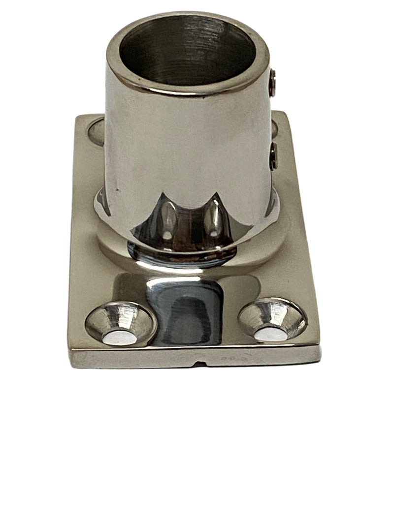 Marine Hardware Rail Fitting 1" 90 Degree Rectangle Base Rail Fitting SSFB66141 - Essenbay Marine