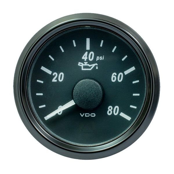 VDO SingleViu 52mm (2-1/16") Oil Pressure Gauge - 80 PSI - 0-180 Ohm [A2C3833190030] - Essenbay Marine