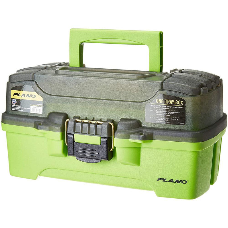 Plano 1-Tray Tackle Box w/Dual Top Access - Smoke  Bright Green [PLAMT6211] - Essenbay Marine