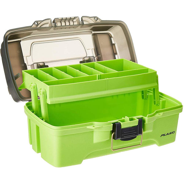 Plano 1-Tray Tackle Box w/Dual Top Access - Smoke  Bright Green [PLAMT6211] - Essenbay Marine
