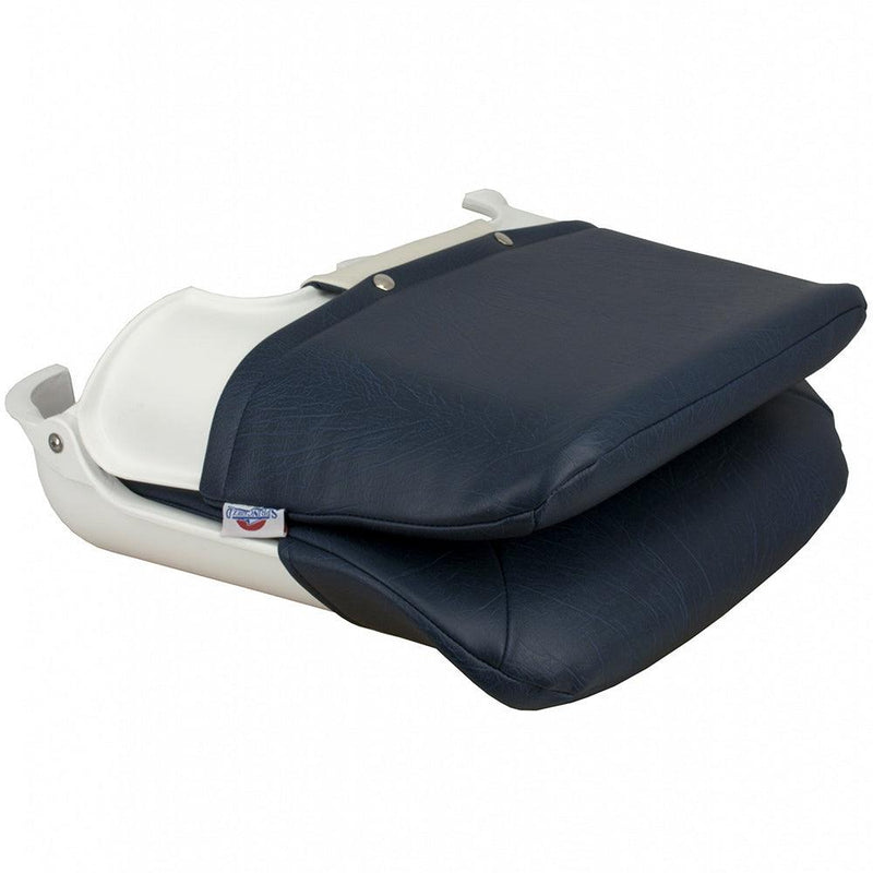 Springfield Skipper Standard Seat Fold Down - White/Blue [1061016] - Essenbay Marine