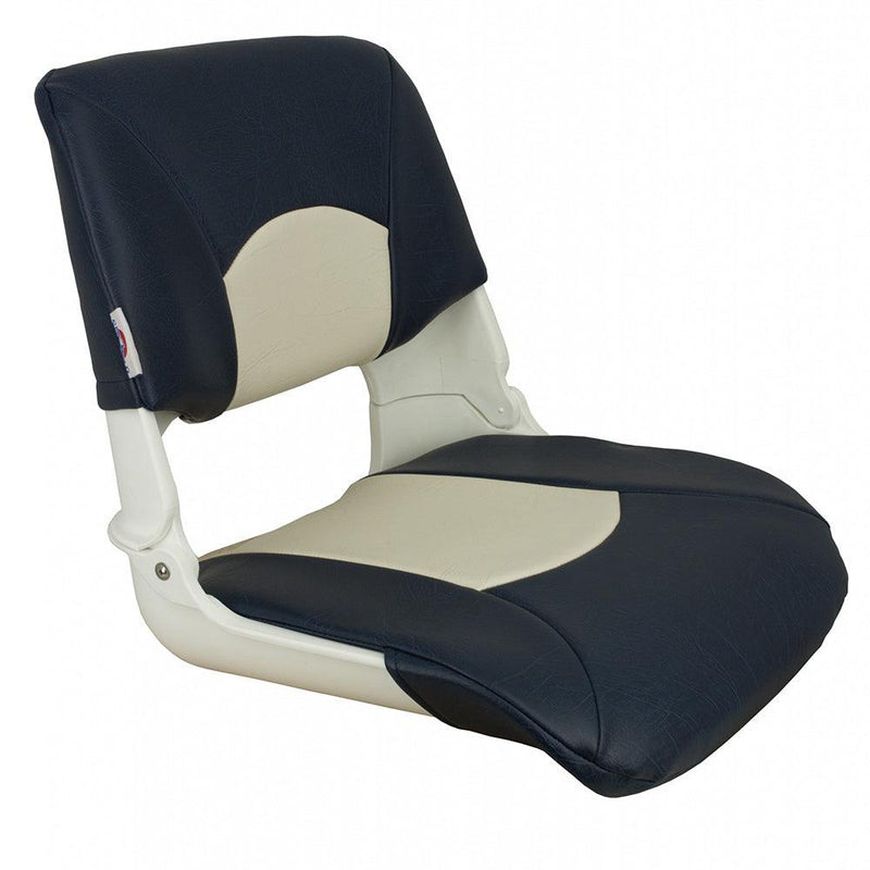 Springfield Skipper Standard Seat Fold Down - White/Blue [1061016] - Essenbay Marine