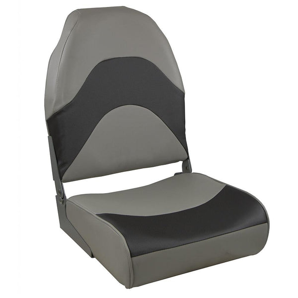 Springfield Premium Wave Folding Seat - Grey w/Meteor Stripe [1062034] - Essenbay Marine