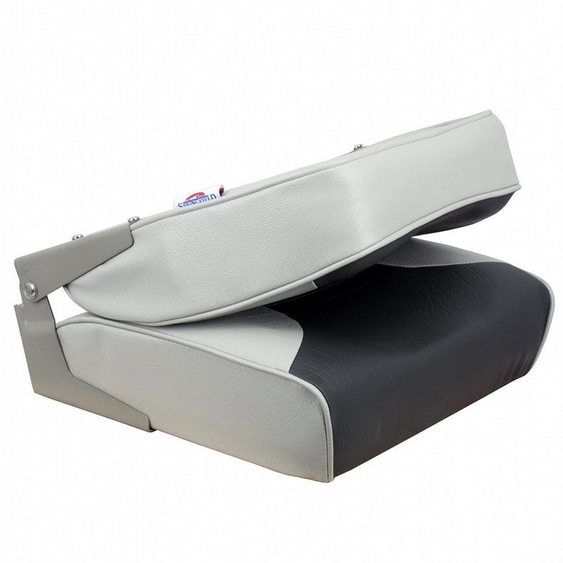 Springfield Economy Multi-Color Folding Seat - Grey/Charcoal [1040653] - Essenbay Marine