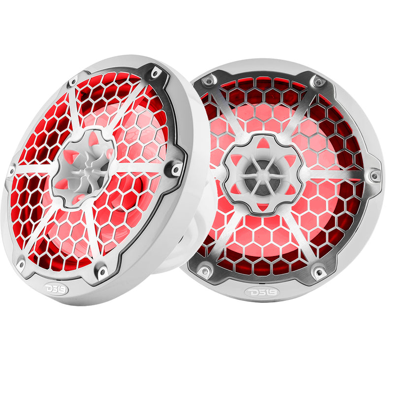 DS18 New Edition HYDRO 8" 2-Way Marine Speakers w/RGB LED Lighting 375W - White [NXL-8M/WH] - Essenbay Marine