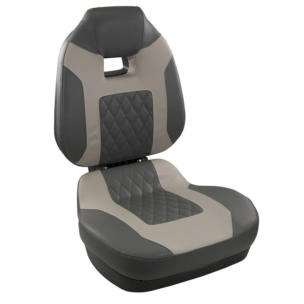 Springfield Fish Pro II High Back Folding Seat - Charcoal/Grey [1041483] - Essenbay Marine