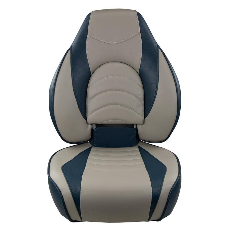 Springfield Fish Pro High Back Folding Seat - Blue/Grey [1041631-1] - Essenbay Marine