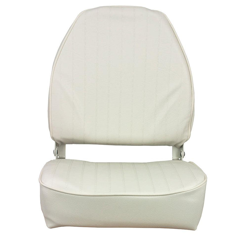 Springfield High Back Folding Seat - White [1040649] - Essenbay Marine
