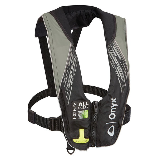 Onyx A/M-24 Series All Clear Automatic/Manual Inflatable Life Jacket - Grey - Adult [132200-701-004-21] - Essenbay Marine
