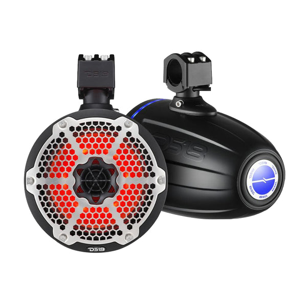 DS18 Hydro 6.5" Neodymium Wakeboard Speakers w/1" Driver and RGB LED Lights - 450W - Black [NXL-X6TPNEO/BK] - Essenbay Marine