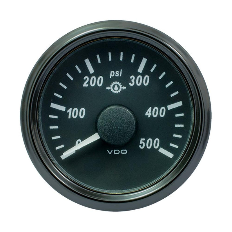 VDO SingleViu 52mm (2-1/16") Gear Pressure Gauge - 500 PSI - 0-4.5V [A2C3832740030] - Essenbay Marine