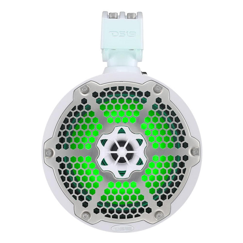 DS18 Hydro 6.5" Neodymium Wakeboard Speakers with 1" Driver and RGB LED Lights - 450W - White [NXL-X6TPNEO/WH] - Essenbay Marine