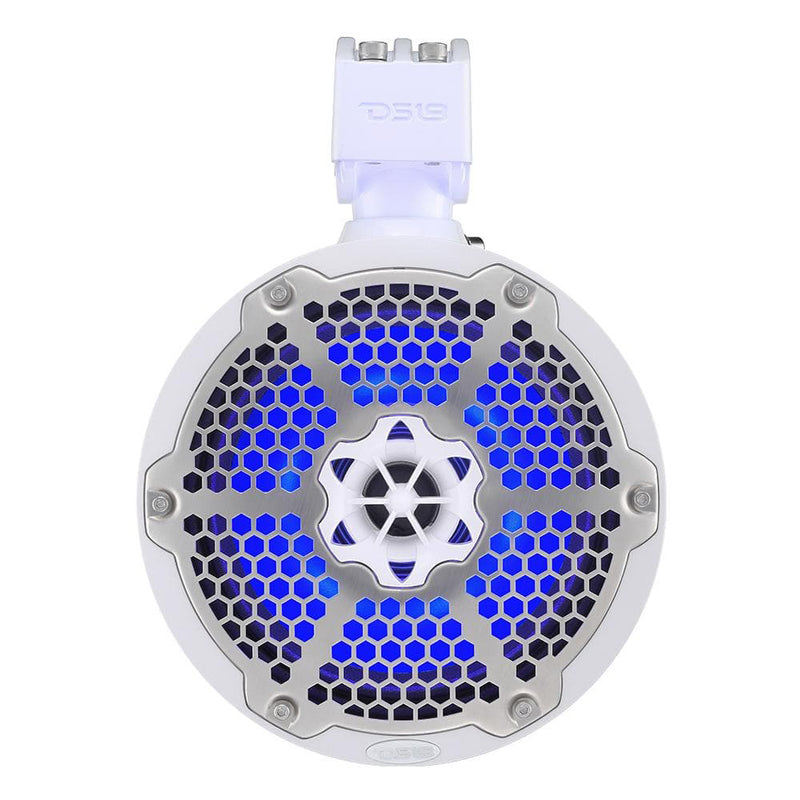 DS18 Hydro 6.5" Neodymium Wakeboard Speakers with 1" Driver and RGB LED Lights - 450W - White [NXL-X6TPNEO/WH] - Essenbay Marine