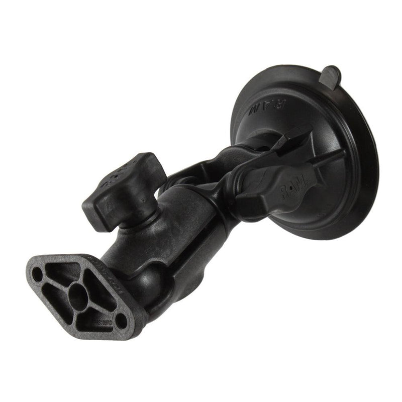 RAM Mount RAM Twist-Lock Composite Suction Cup Ratchet Mount w/Diamond Plate [RAP-B-104-224U] - Essenbay Marine