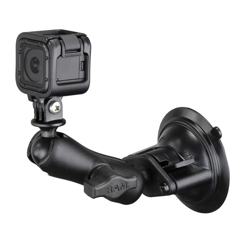 RAM Mount RAM Twist-Lock Suction Cup Mount w/Universal Action Camera Adapter [RAM-B-166-GOP1U] - Essenbay Marine