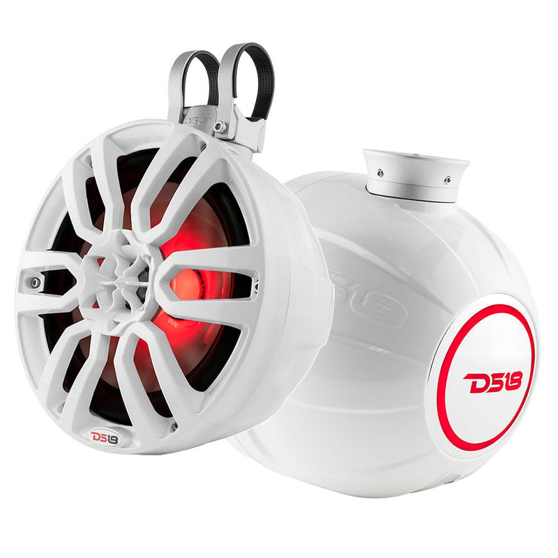 DS18 HYDRO 6.5" Compact Wakeboard Pod Tower w/RGB Light - 300W - White [NXL-PS6W] - Essenbay Marine